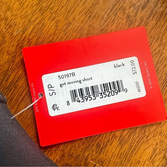 SPANX Black “Get Moving Shorts” With Compression Layer Size Small New With Tags! - Picture 14 of 15